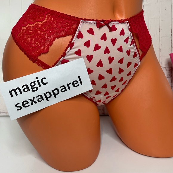 Victoria's Secret Other - VS M XL DREAM ANGELS HEARTS SMOOTH CUT OUT CHEEKINI PANTY